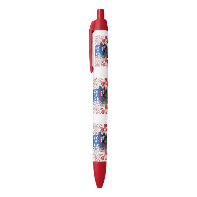Poodle American Patriot Schreibstift Kugelschreiber (Oberseite (Vertikal))