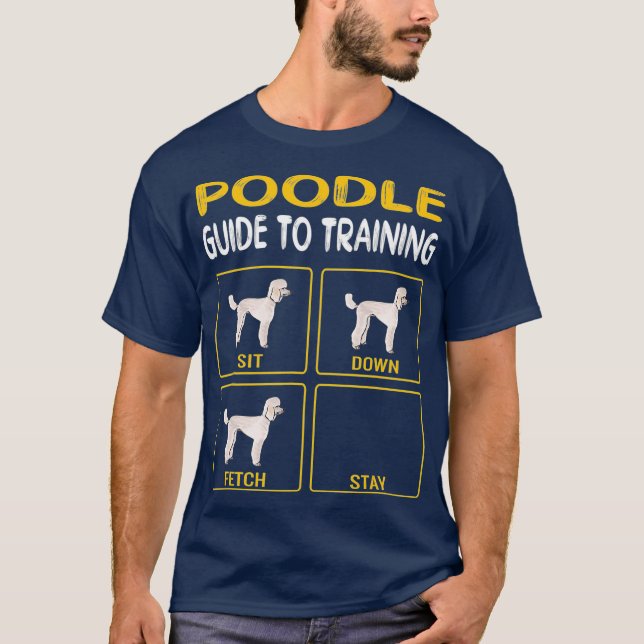 Poodle-Anleitung zum Training von Gehorsam bei Hun T-Shirt (Vorderseite)