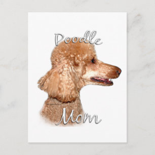 Poodle (Aprikose) Mama 2 Postkarte