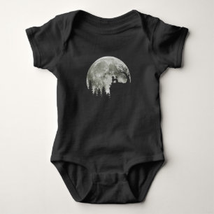 Poodle auf Mountain Halloween Geschenk für Poodle Baby Strampler