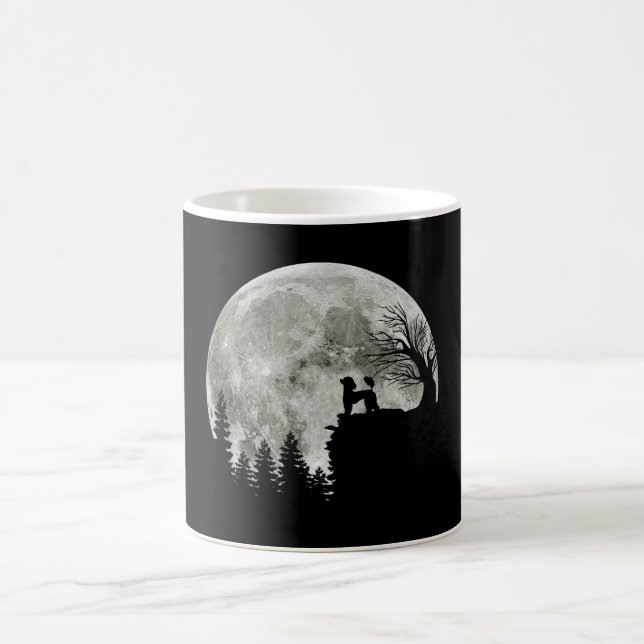 Poodle auf Mountain Halloween Geschenk für Poodle  Kaffeetasse (Mittel)