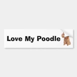 Poodle Autoaufkleber