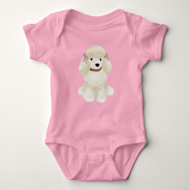 Poodle-Baby-Kleidung Baby Strampler (Vorderseite)