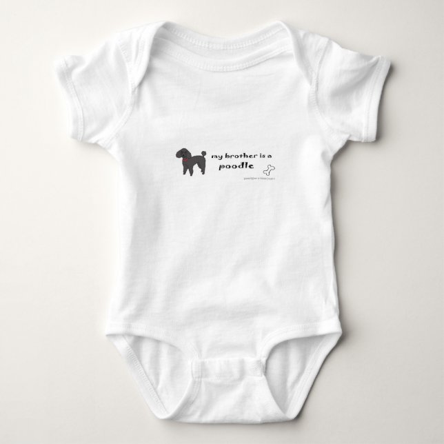 Poodle Baby Strampler (Vorderseite)