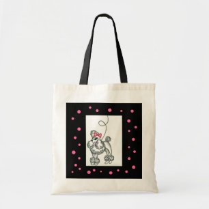 Poodle Bag Pink Black Retro 50 Tragetasche