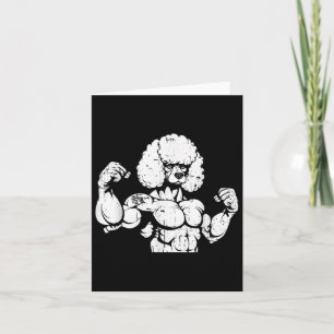 Poodle Biceps Tattoo - Hundefutter Liebe Mama Karte