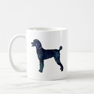 Poodle Black Watercolor-Silhouette Kaffeetasse
