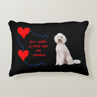 Poodle Blanc | Coussin pour amateur de chiens phot