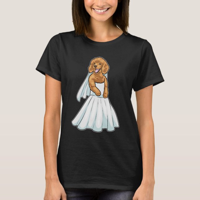 Poodle Bride Dress Wedding T-Shirt (Vorderseite)