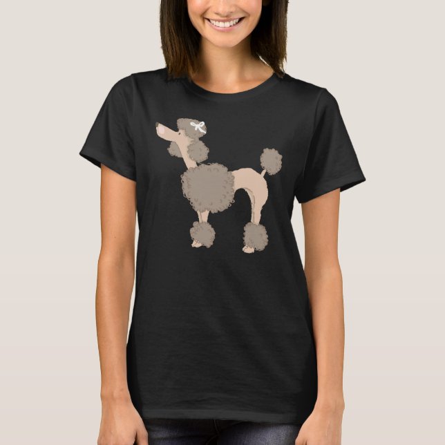 Poodle Brown T-Shirt (Vorderseite)