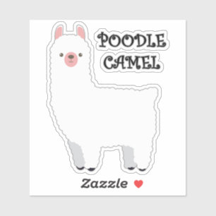 Poodle Camel Aufkleber