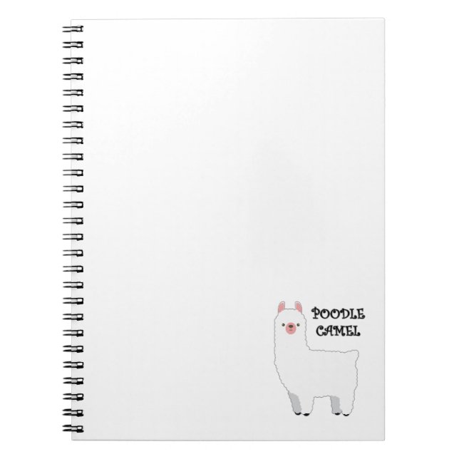 Poodle Camel Notebook Notizblock (Vorderseite)