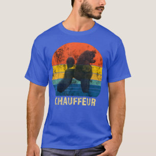 Poodle Chauffeur Retro Circle Dog Besitzer T-Shirt