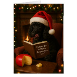 Poodle 'Cheese Tax' Christmas card