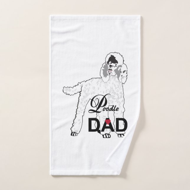 Poodle Chien Papa, Custom Poodle Papa (Serviette à main)
