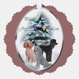 Poodle Christmas Cards Geschenke Ornament Karte