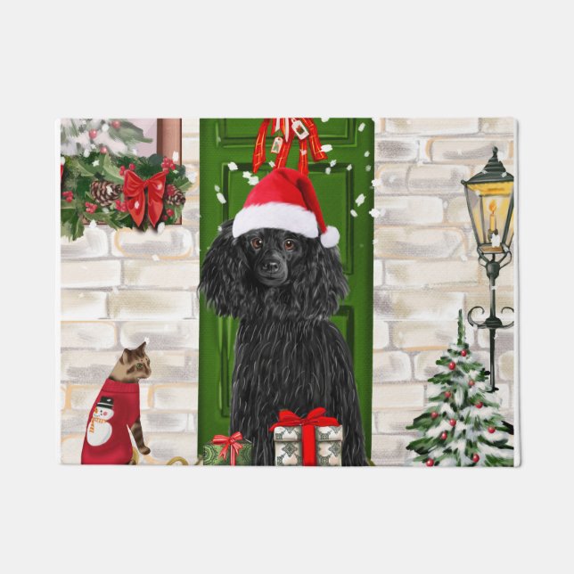 Poodle Christmas Fußmatte (Vorderseite)