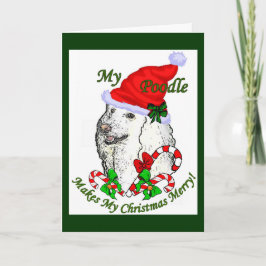 Poodle Christmas Geschenke Feiertagskarte