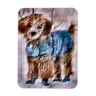 Poodle Christmas Geschenke Magnet