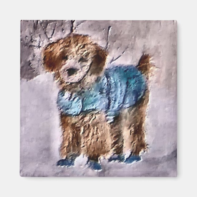 Poodle Christmas Geschenke Magnet (Vorne)