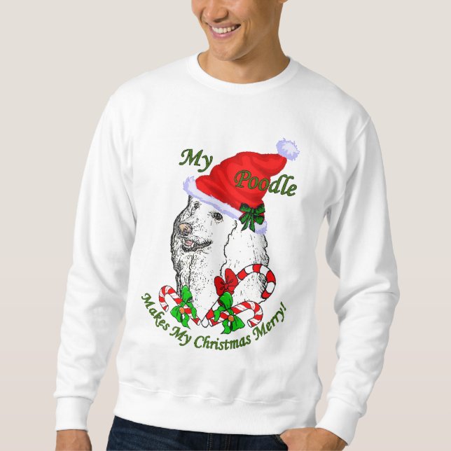 Poodle Christmas Geschenke Sweatshirt (Vorderseite)
