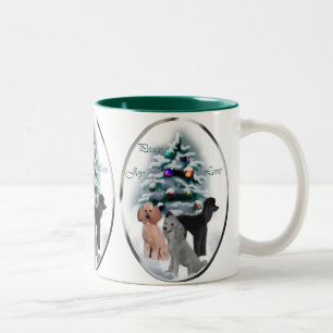 Poodle Christmas Geschenke Zweifarbige Tasse