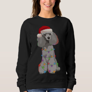 Poodle Christmas Lights Xmas Hund Lover Sweatshirt