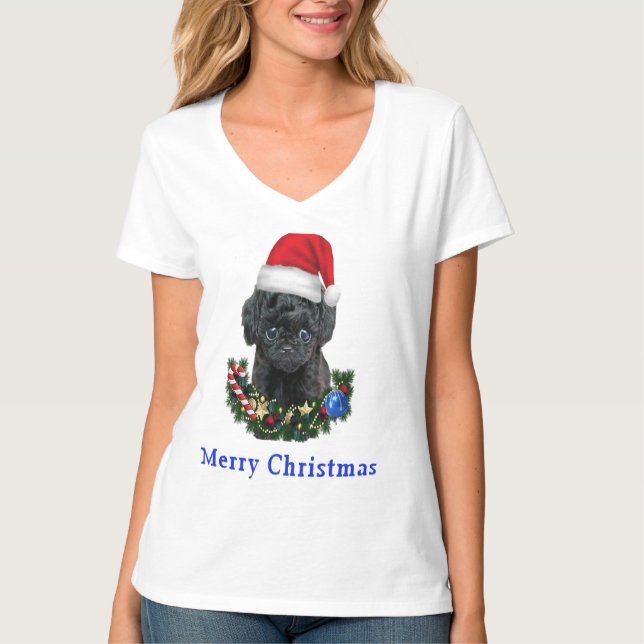Poodle Christmas T - Shirt (Vorderseite)
