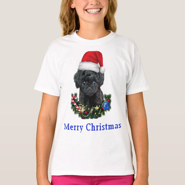 Poodle Christmas T - Shirt (Vorderseite)