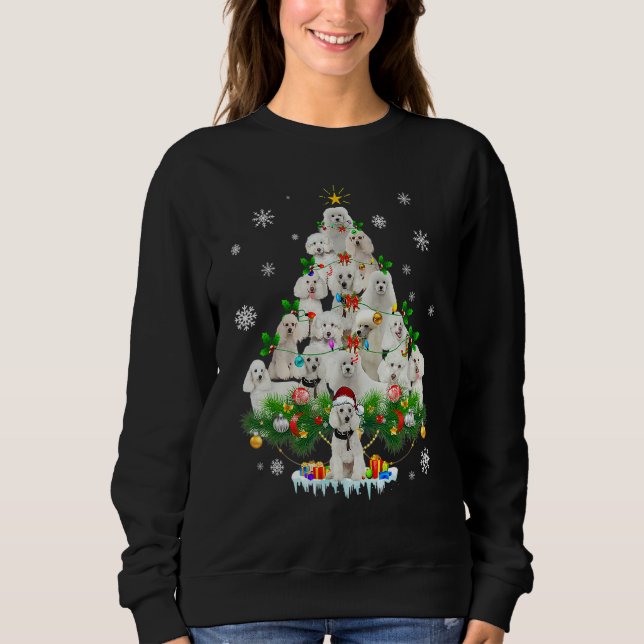 Poodle Christmas Tree Ornament Decor Costume Xmas  Sweatshirt (Vorderseite)