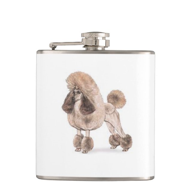 Poodle — Coat anzeigen Flachmann (Vorderseite)