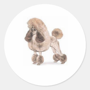 Poodle — Coat anzeigen Runder Aufkleber