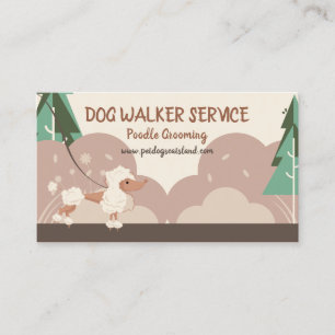Poodle Collar Dog Walker Service Visitenkarte