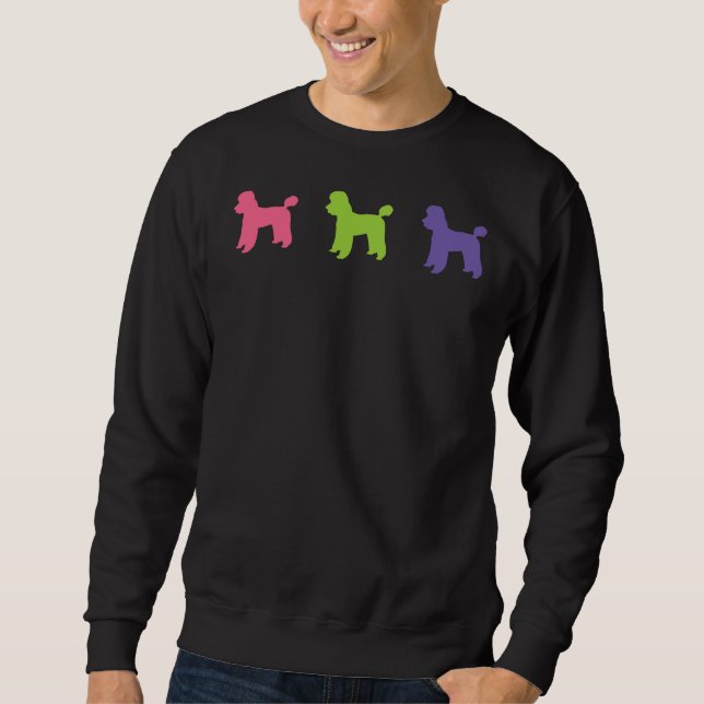 Poodle Colors Angepasst Sweatshirt (Vorderseite)