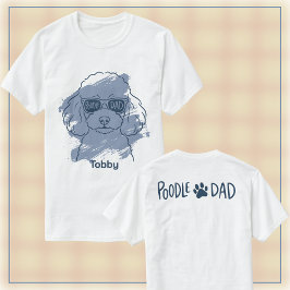 Poodle Dad Men's T‑Shirt Custom Name Gift T-Shirt