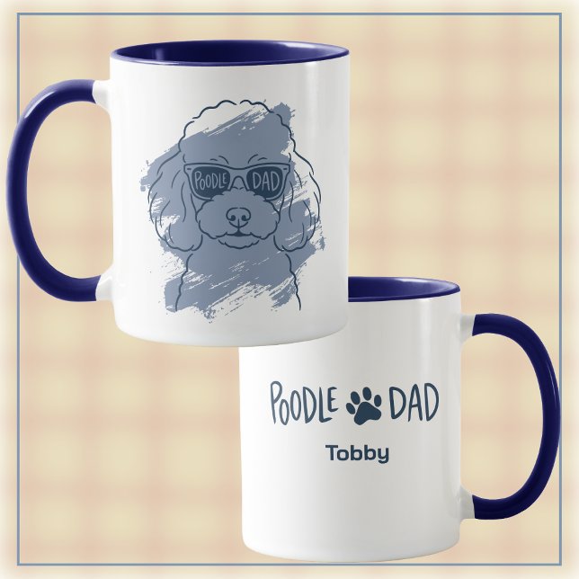 Poodle Dad Mug – Custom Name Dog Lover Gift (Créateur téléchargé)