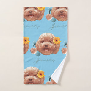 Poodle de jouet avec Fleur et Illustration télépho
