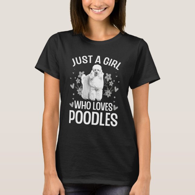 Poodle Design For Girls Women Standard Poodle T-Shirt (Vorderseite)