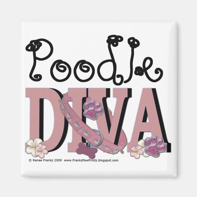 Poodle DIVA Magnet (Vorne)