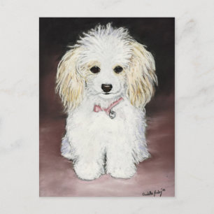 Poodle Dog Art Postkarte