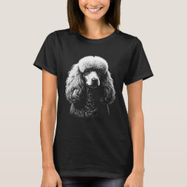 Poodle Dog Dark Art Women’s Black Tee