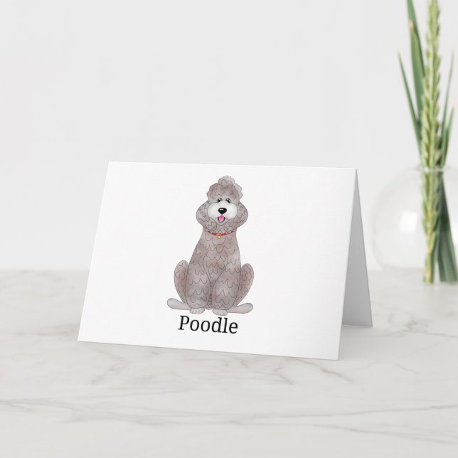 Poodle Dog | Feiertagskarte (Vorderseite)