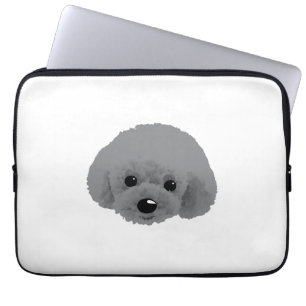Poodle dog (grau) laptopschutzhülle