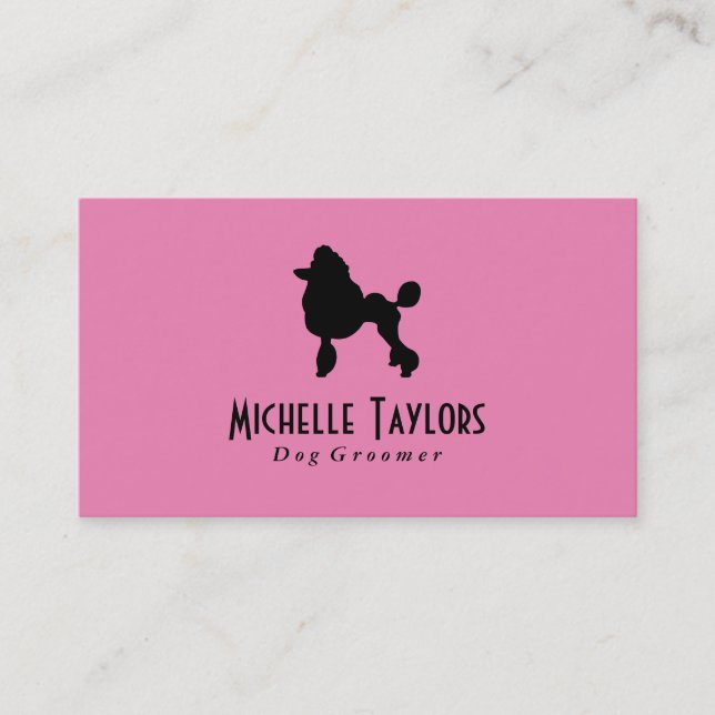 Poodle | Dog Groomer Visitenkarte (Vorderseite)