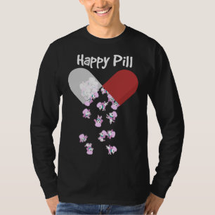 Poodle Dog Happy Pill Poodle Mama Vater Geschenk T-Shirt