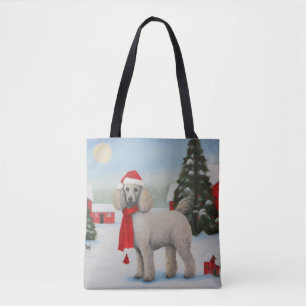 Poodle Dog in Schnee Weihnachten Tasche