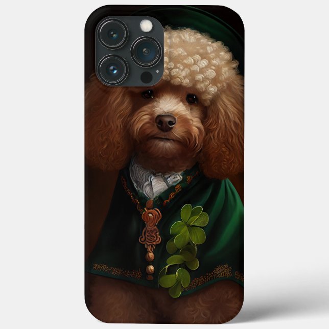 Poodle Dog in St. Patrick's Day Dress Case-Mate iPhone Hülle (Rückseite)