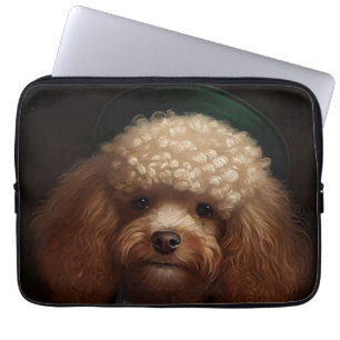Poodle Dog in St. Patrick's Day Dress Laptopschutzhülle