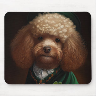 Poodle Dog in St. Patrick's Day Dress Mousepad