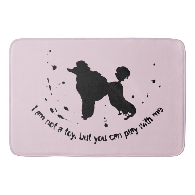 Poodle Dog Joke Abstrakt Ink Spritzer Funny Badematte (Vorderseite)